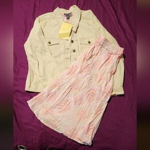 Vintage Denim&Co Jacket And Skirt Set New With Tags